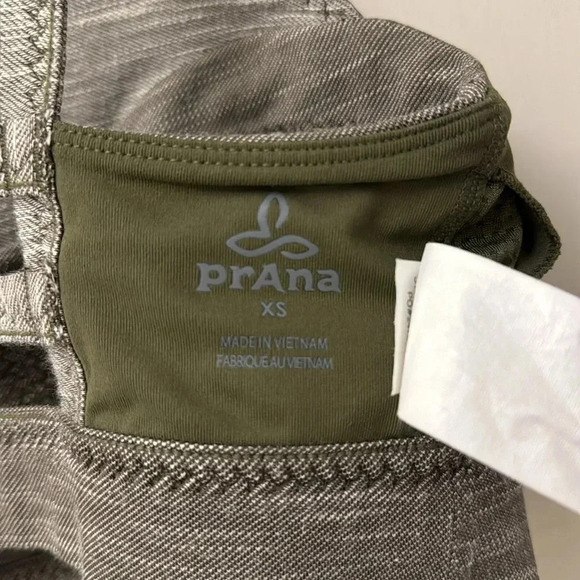 Prana Leily Sports Bra High Neck Caged Strappy Yoga Removable Pads Green - Picture 5 of 6